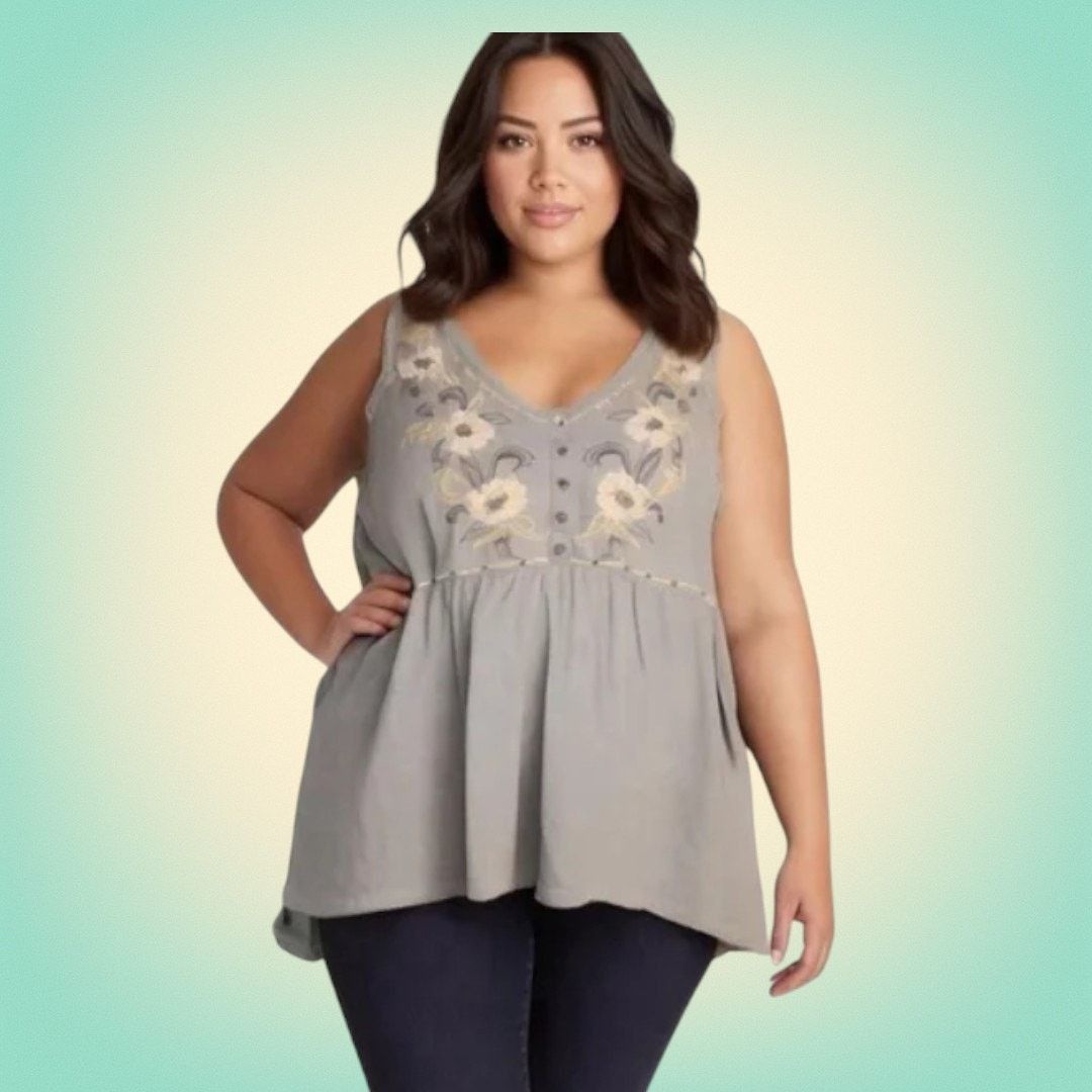 Other Boho Cottagecore Embroidered Sleeveless Babydoll Top Torrid Size 3XL / US 20-22 - 1 Thumbnail