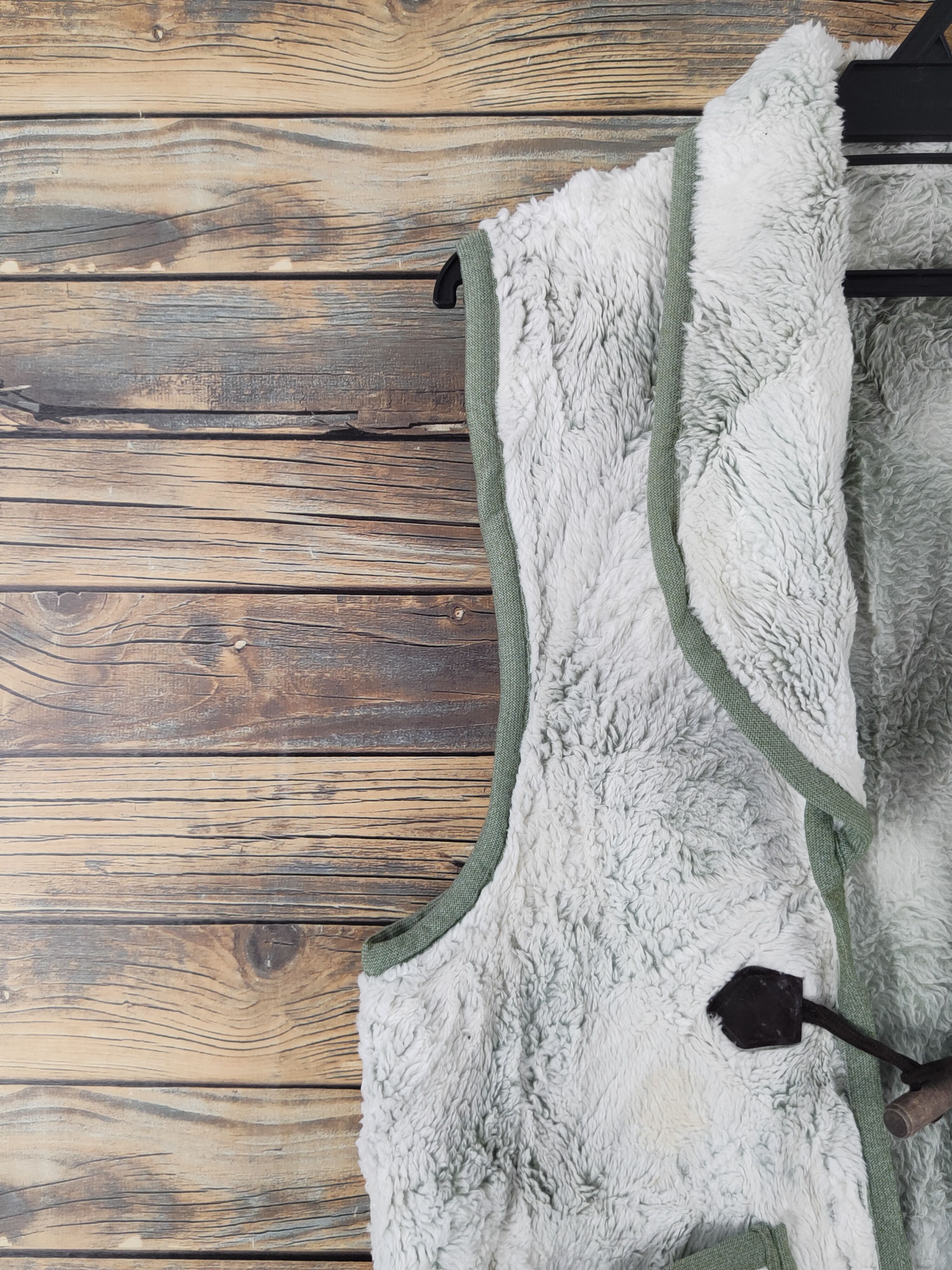 Japanese Brand × Vintage Japanese Brand White Green Fur Mohair Toggle Vests Size M / US 6-8 / IT 42-44 - 4 Thumbnail