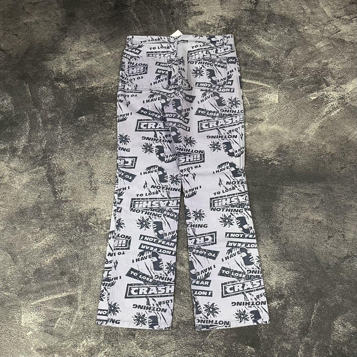 Hysteric Glamour × Japanese Brand × Tornado Mart 00's Rimsby Field Over Print Flared Jeans Size US 30 / EU 46 - 2 Thumbnail