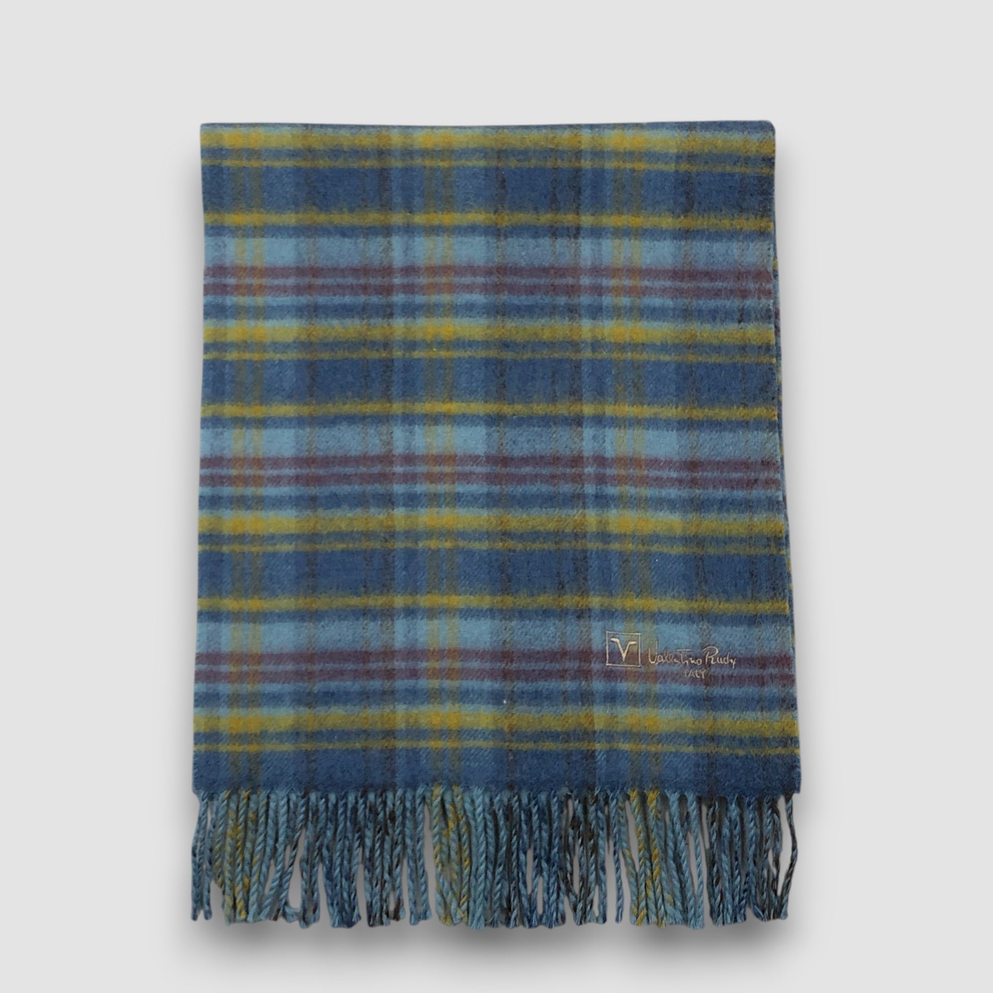Japanese Brand Vintage Valentino Rudy Scarf Muffler Wool Cashmere Scarves Size ONE SIZE - 2 Thumbnail