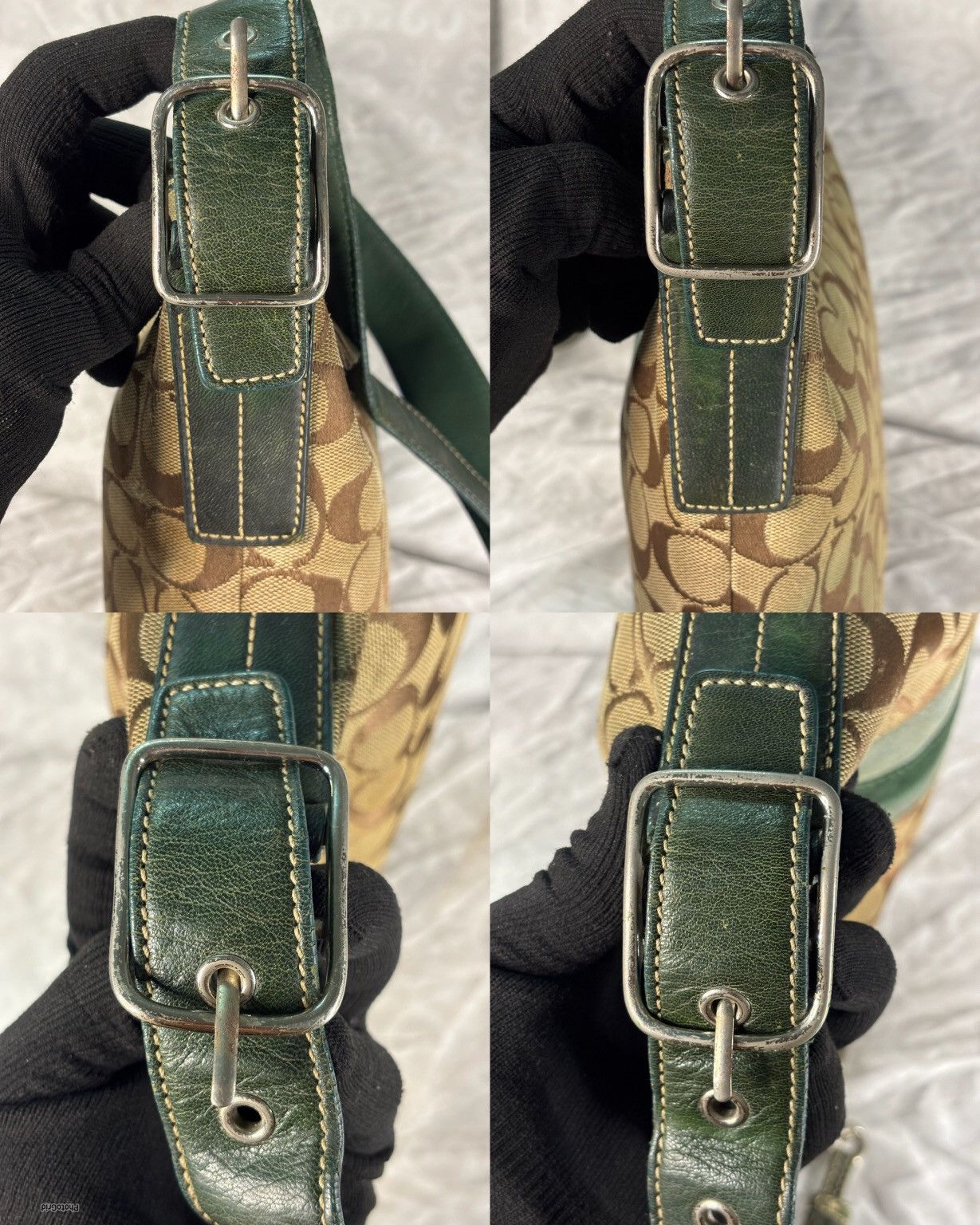 Coach (over used) Coach Green Suede Leather Sling Bag Size ONE SIZE - 18 Thumbnail