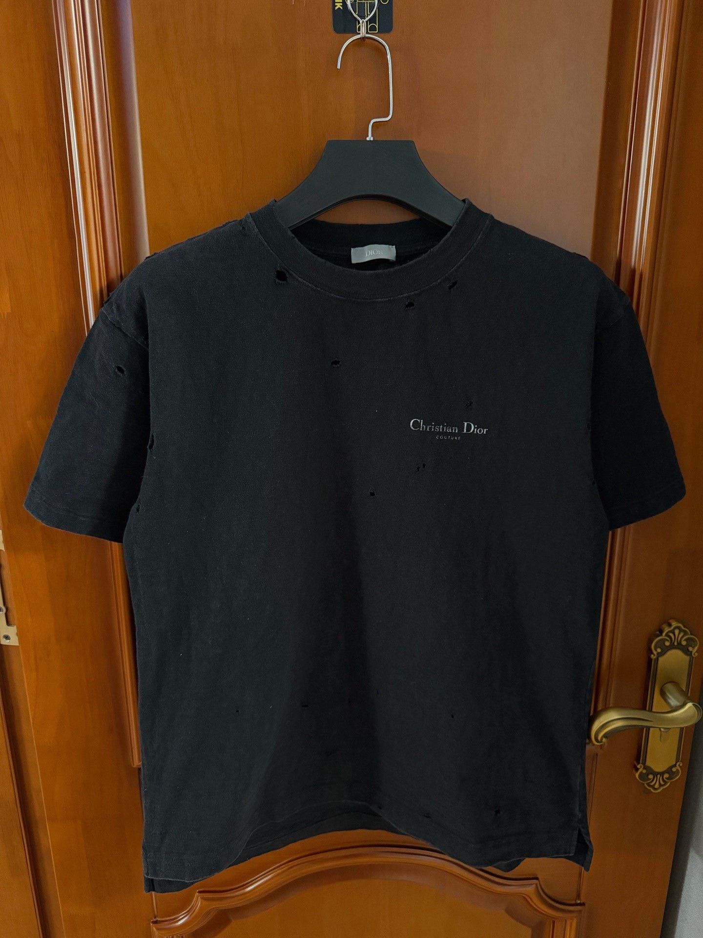 Dior Dior Distressed Black T-Shirt m Men Size US M / EU 48-50 / 2 - 1 Thumbnail
