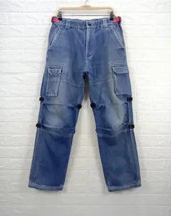 Japanese Brand Sawako x Rika Vintage patchwork multi-pocket cargo jeans Size US 32 / EU 48 - 3 Thumbnail