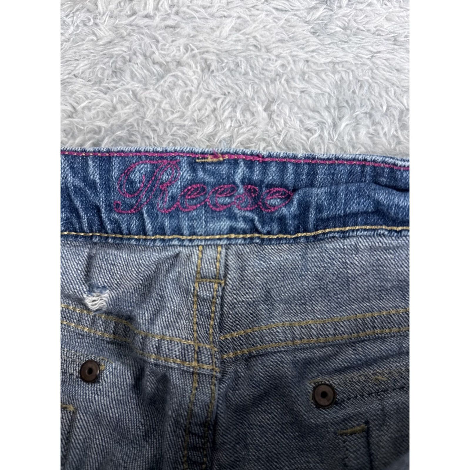 Denime dELiA*s Jeans Women's Blue Denim Bootcut 32x32 Mid Rise Distressed 5-Pocket Cotton Regular Size 15 Vintage No Size 36" / US 14 / IT 50 - 6 Thumbnail