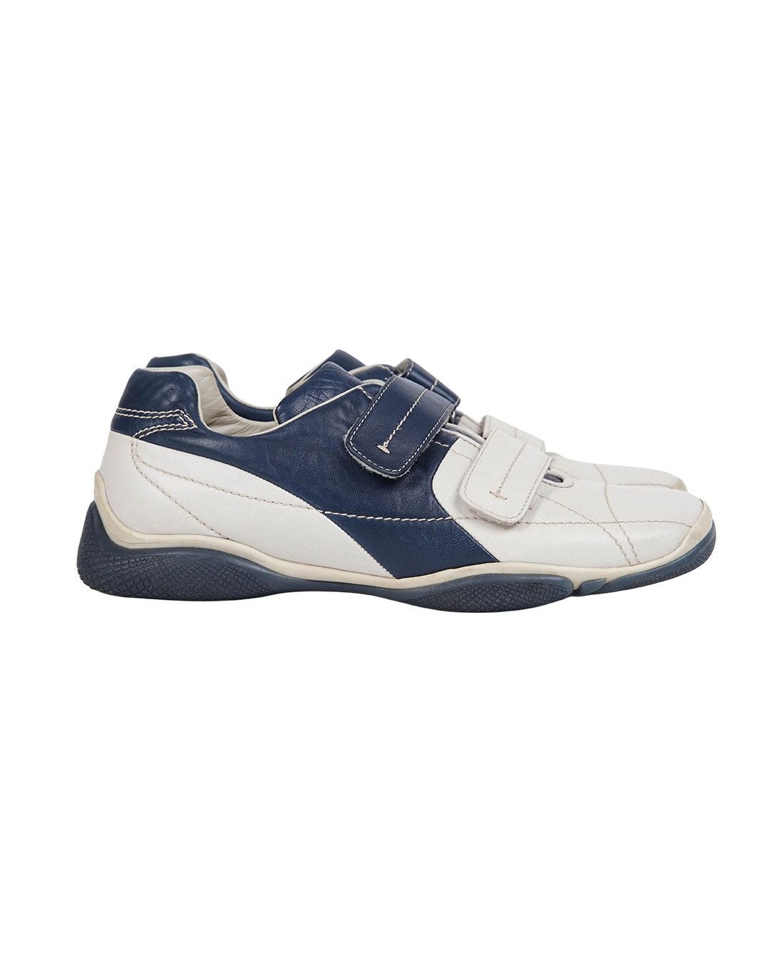 Prada Prada Sport 2001 Leather Sneakers in Navy/Beige Size US 7 / EU 40 - 2 Thumbnail