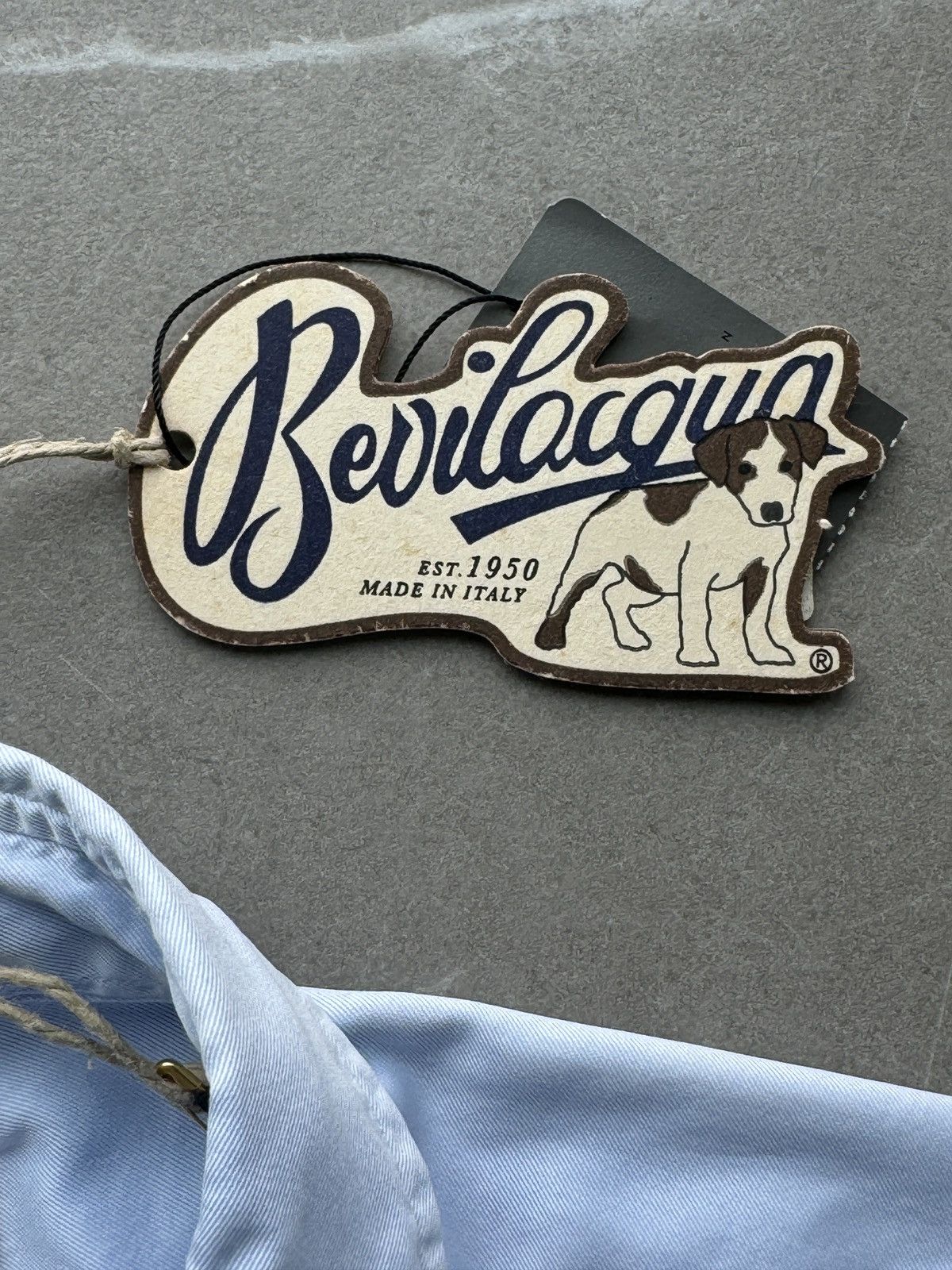 Bevilacqua BEVILACQUA Italy Handmade Mens Blue Cotton Dress Shirt Size US S / EU 44-46 / 1 - 17 Thumbnail