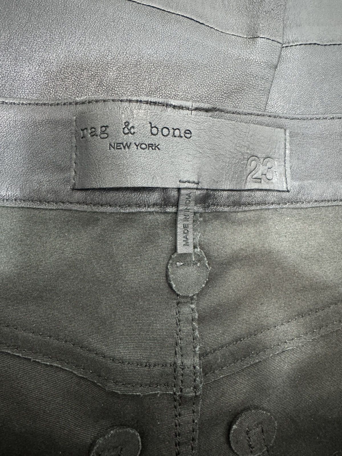 Rag & Bone EUC Rag & Bone Lambskin Leather Skinny Pants in Black Size 23" - 9 Thumbnail