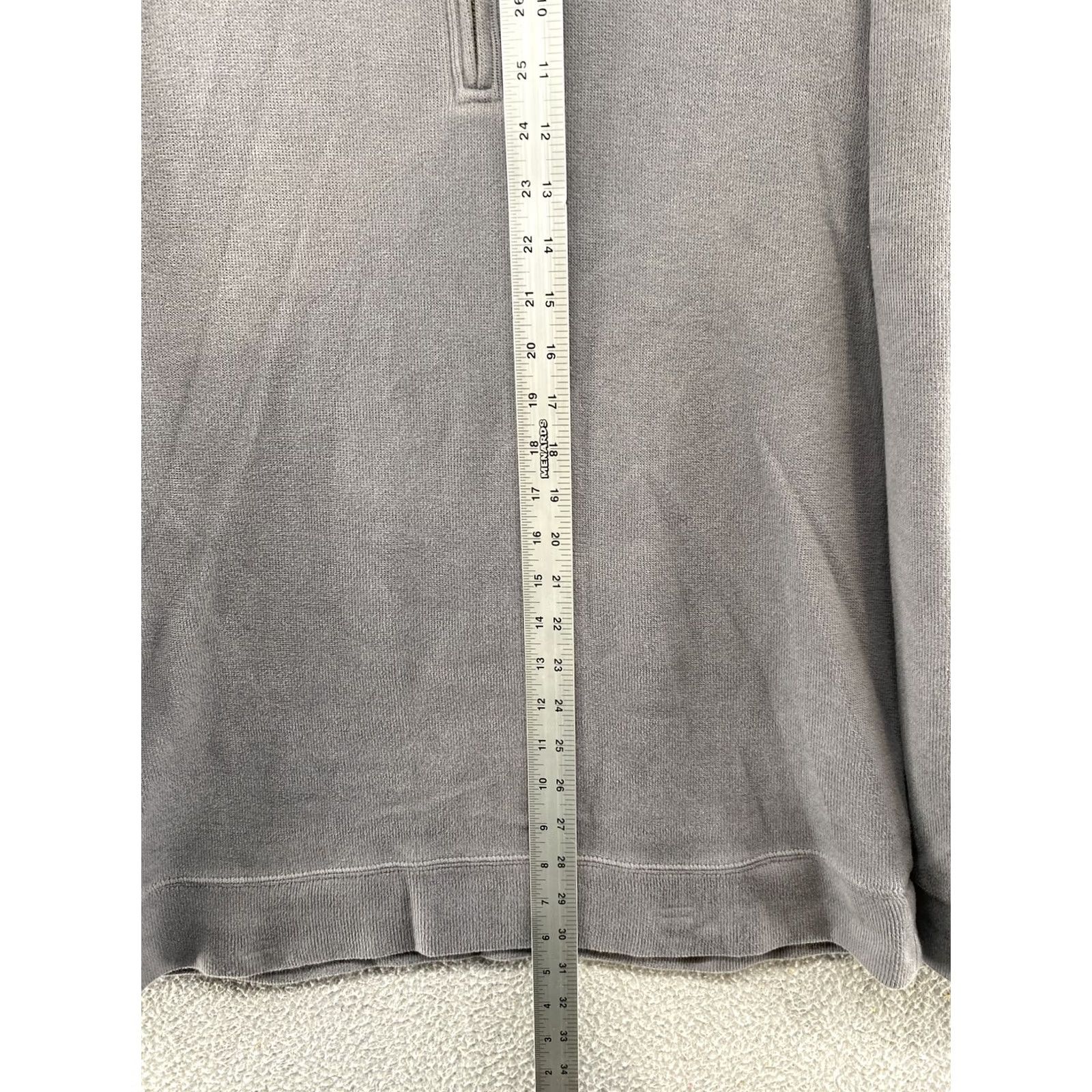 Lands' End Lands' End Mens Gray 1/4 Zip Golf Knit Sweater Jacket Size M Pullover Jacket Zip Sweatshirt Long Sleeve All Seasons Casual Outdoor Classic Mens Size US M / EU 48-50 / 2 - 6 Thumbnail