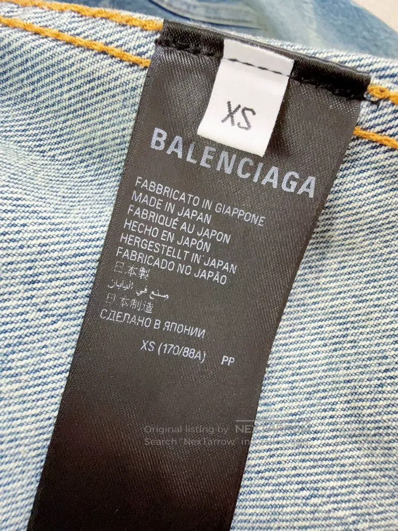 Balenciaga Balenciaga Gradient Full Print Letter Logo Denim Jacket Size US XS / EU 42 / 0 - 7 Thumbnail