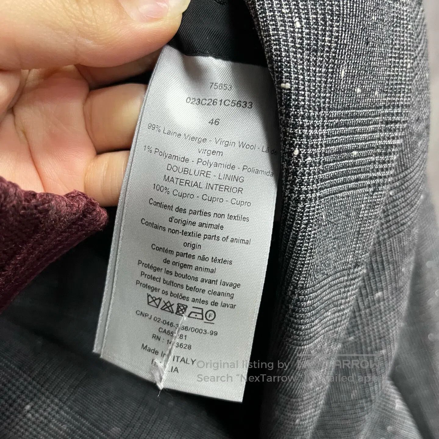 Dior Dior Checkered double-breasted long-sleeved blazer| Size 46R - 4 Thumbnail