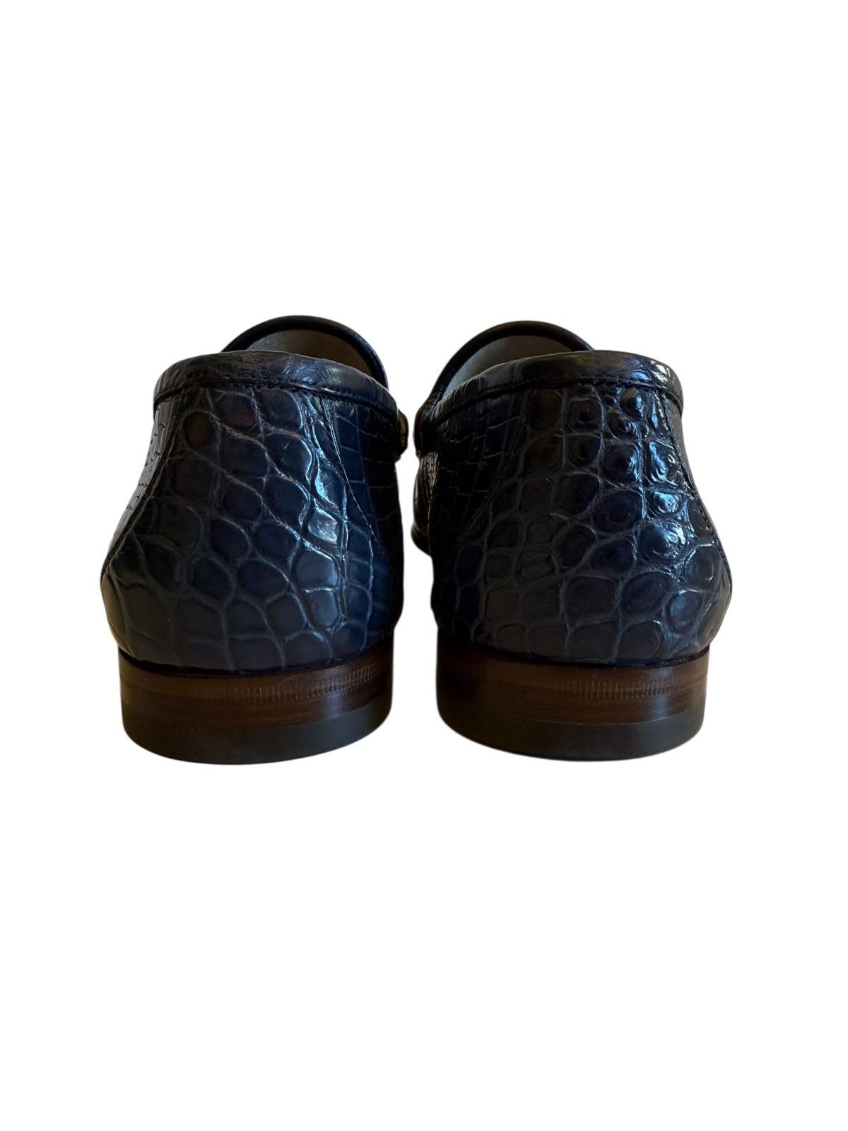Gucci Gucci 1953 Horsebit Crocodile Loafers in Blue Size US 10 / EU 43 - 4 Thumbnail