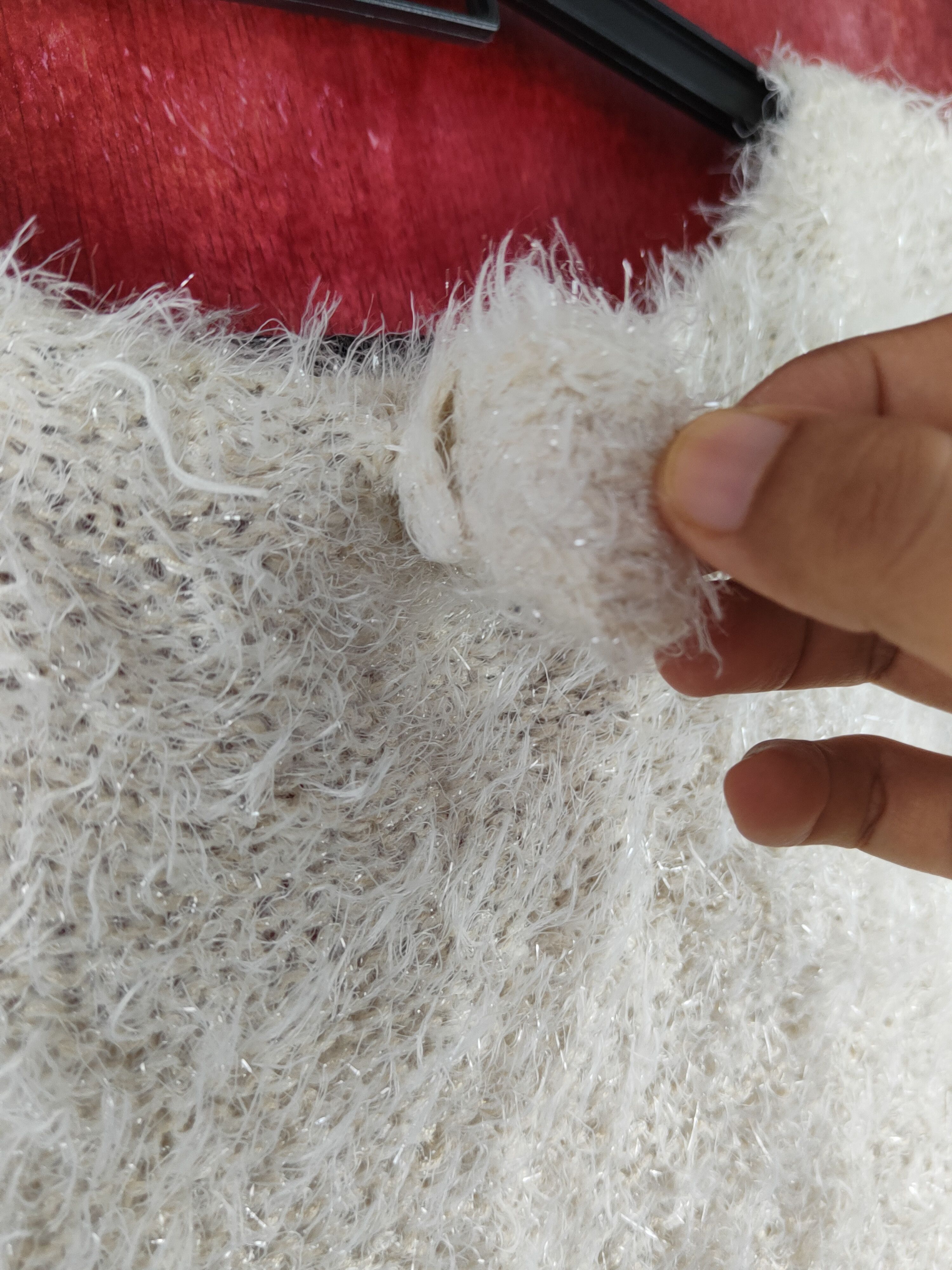 Japanese Brand Glacier Cream Shag Shaggy Fur Mohair Knitwear #S1930 Size M / US 6-8 / IT 42-44 - 9 Thumbnail