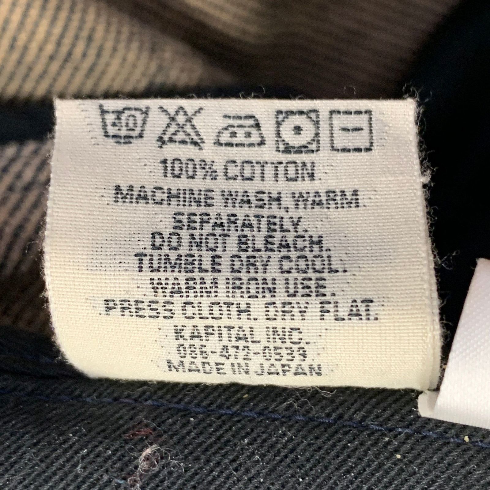 Kapital Size XS Indigo Tan Cotton Double Breasted Peak Lapel Jacket Size US XS / EU 42 / 0 - 9 Thumbnail