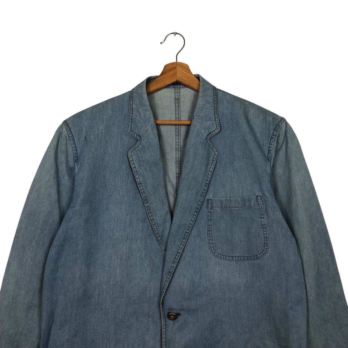 Burberry 📌Vintage Chore Work Denim Jacket Burberrys Double Breast Size US M / EU 48-50 / 2 - 4 Thumbnail