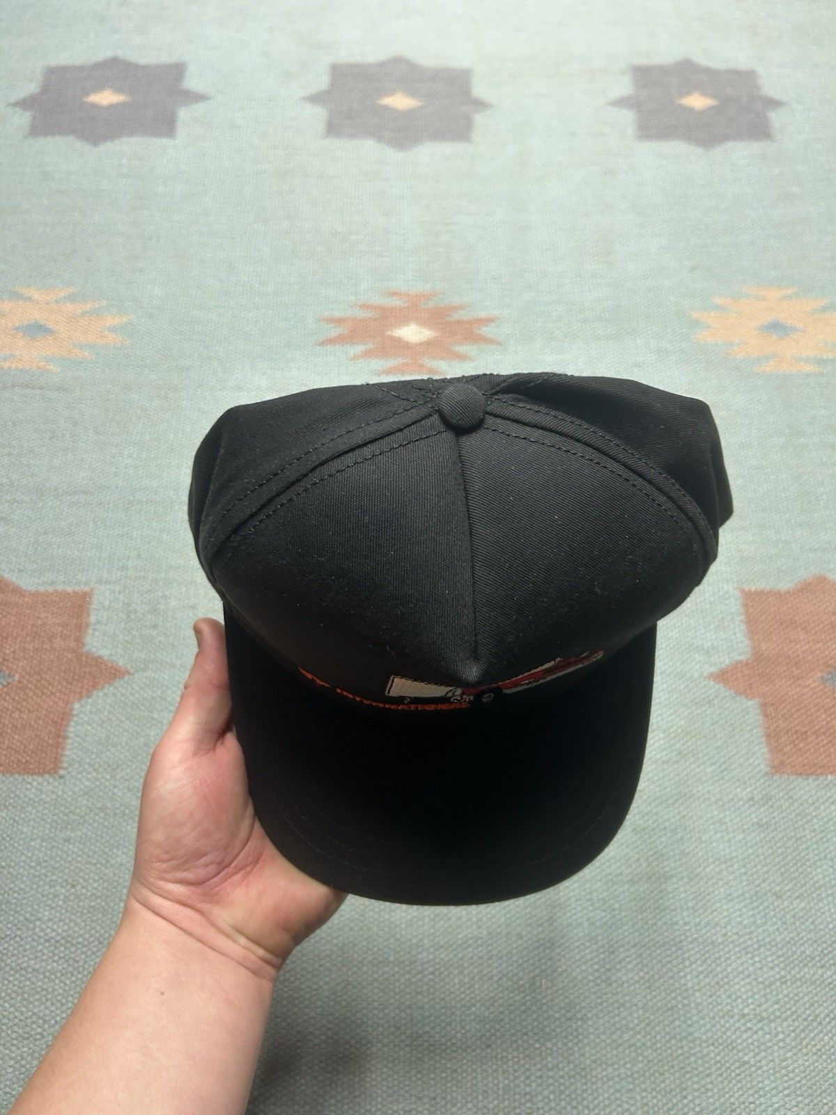 Vintage Vtg 80s 90s snapback hat international truck black USA made Size ONE SIZE - 3 Thumbnail