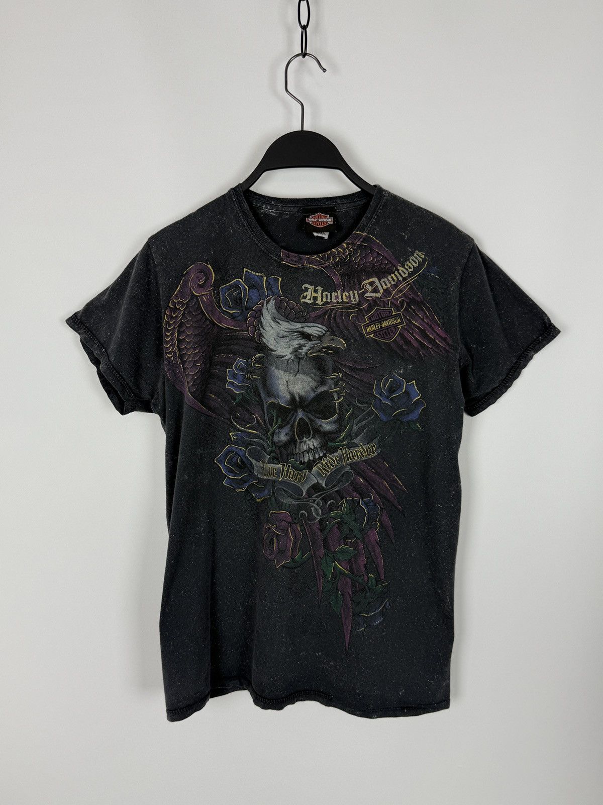 Harley Davidson Y2K Vintage Harley Davidson Distressed Tattoo Graphic Tee L Size L / US 10 / IT 46 - 3 Thumbnail