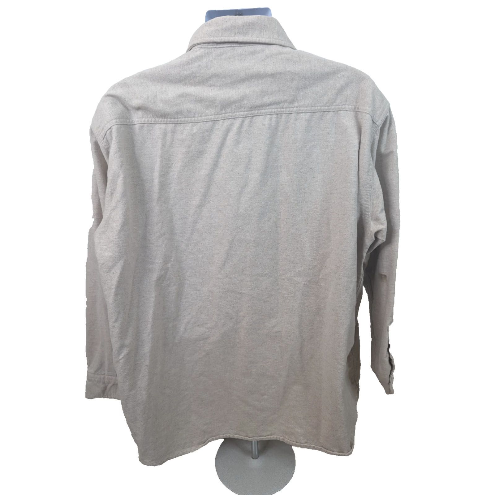 Vintage Field & Stream Shirt Button-Up Cotton Beige Chamois 2XL Mens Adult Long Sleeve Casual Workwear Pattern Solid Vintage No Size US XXL / EU 58 / 5 - 2 Thumbnail