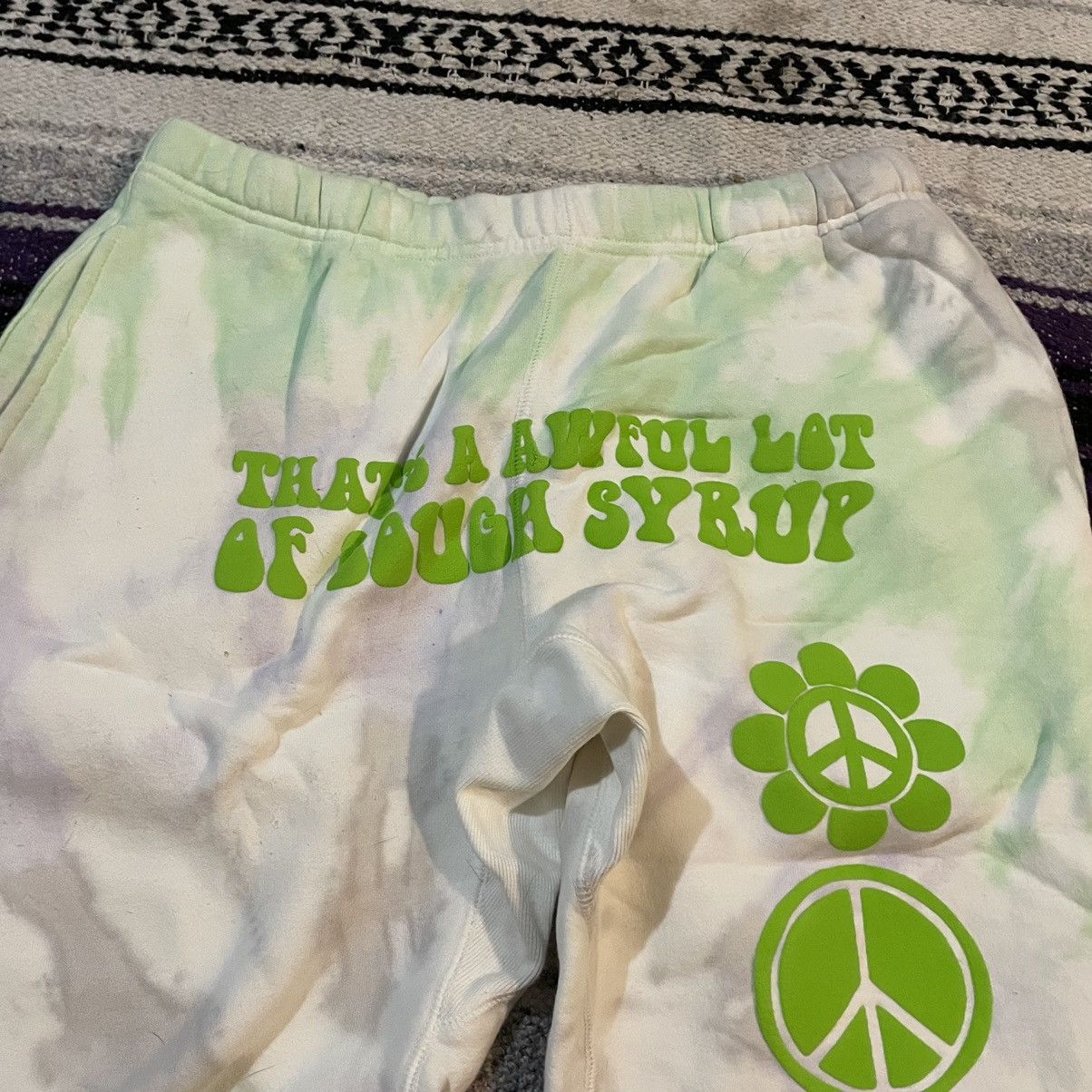 Other Desto Dubb Awful Lot of Cough Syrup Green Tye Dye Sweats M Size US 30 / EU 46 - 2 Thumbnail