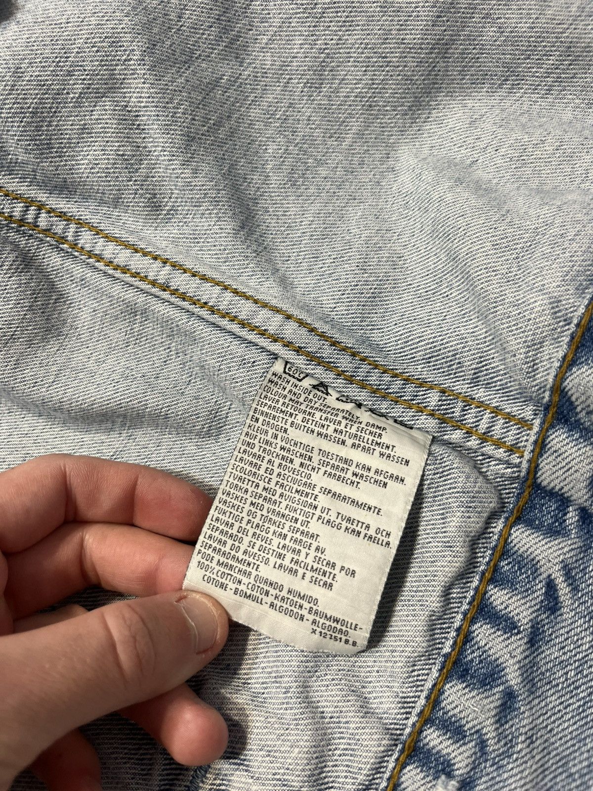 Levi's × Levi's Vintage Clothing × Vintage RARE Vintage 90s Levis Y2K Collar Plaid Denim Jacket Size US XL / EU 56 / 4 - 13 Thumbnail