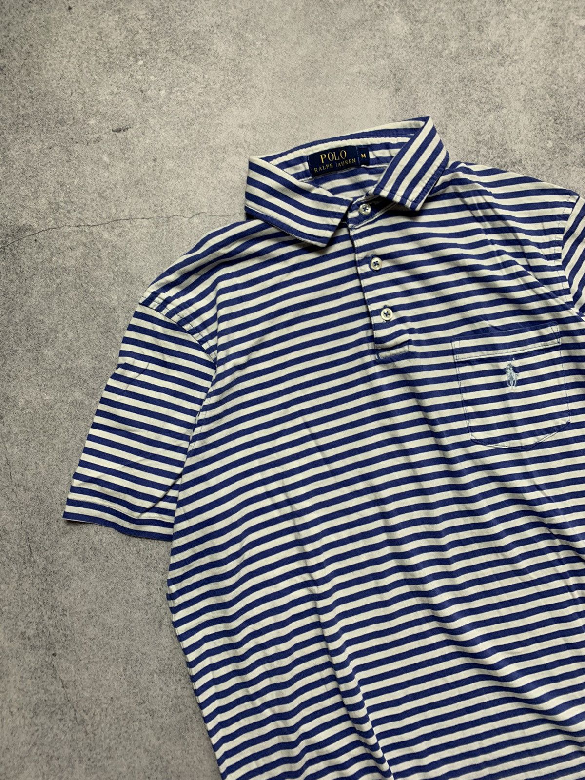 Ralph Lauren Vintage Polo Ralph Lauren faded pocket Y2K Rugby polo shirt Size US M / EU 48-50 / 2 - 2 Thumbnail