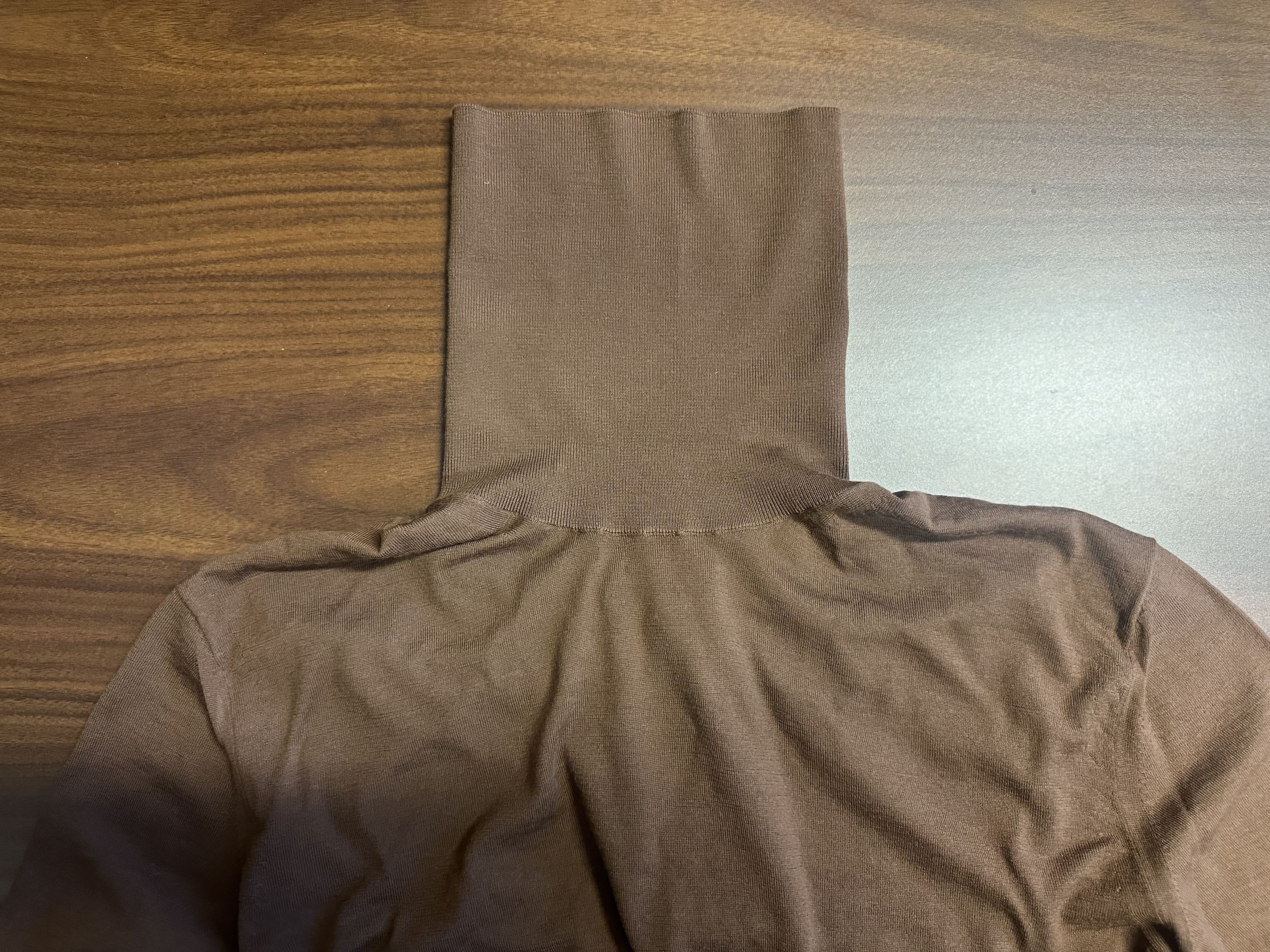 Ermenegildo Zegna Zegna Couture Brown Wool Roll Neck Jumper Size US S / EU 44-46 / 1 - 11 Thumbnail