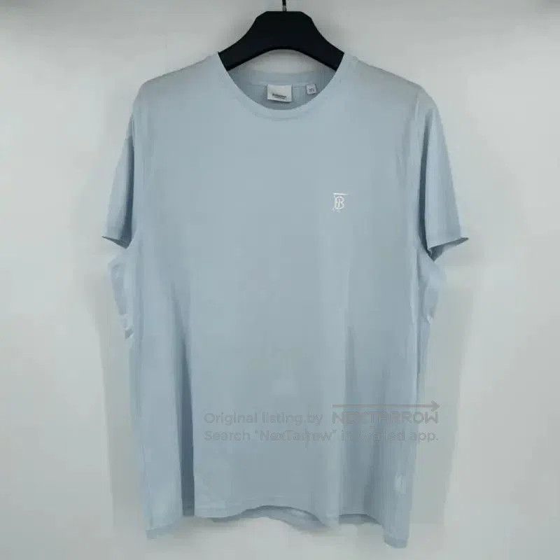 Burberry Burberry Light Blue Cotton Short Sleeve T-Shirt. Size US XXL / EU 58 / 5 - 1 Thumbnail