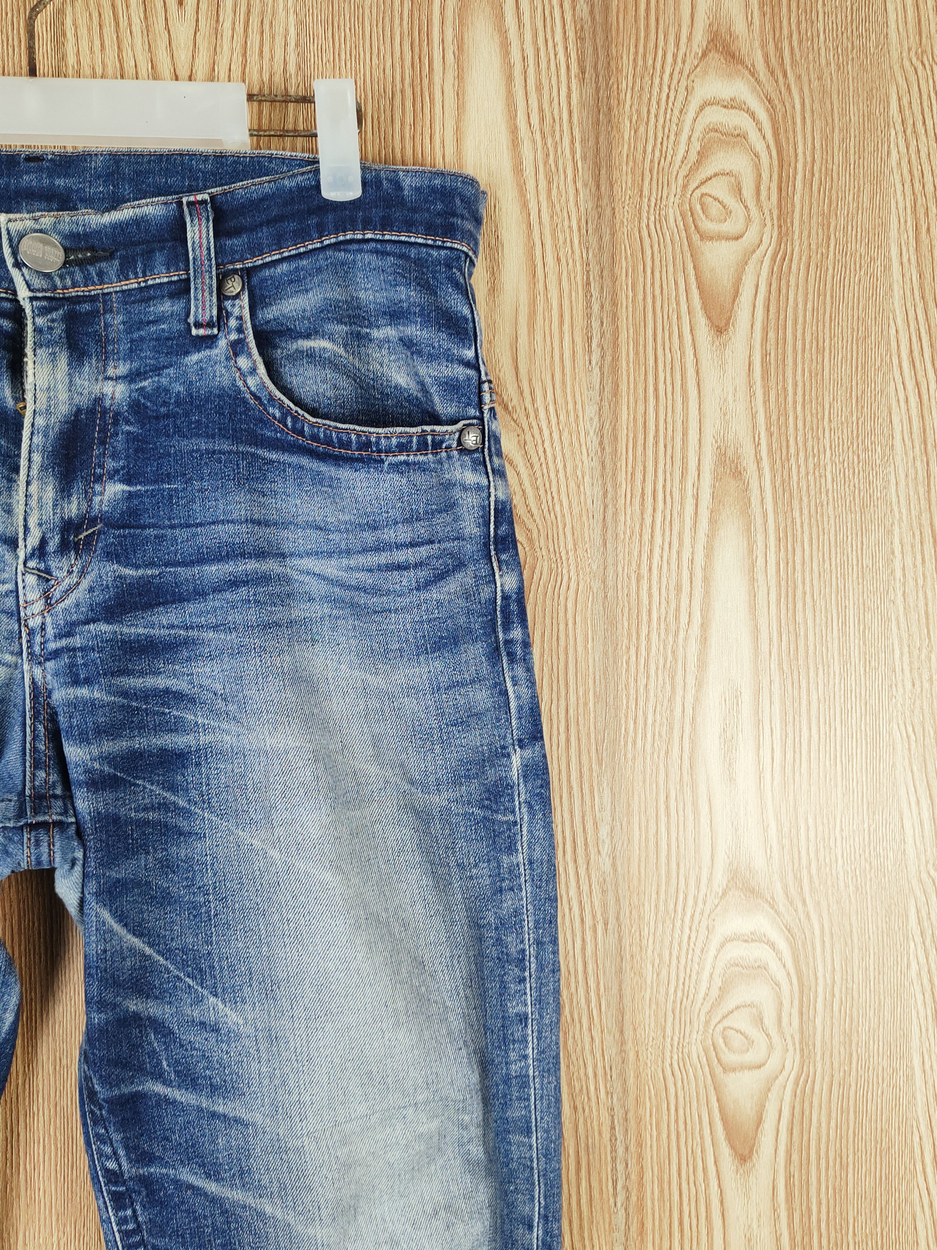 Edwin Edwin Blue Faded Distressed Ripped Jeans #S2737 Size US 33 - 5 Thumbnail