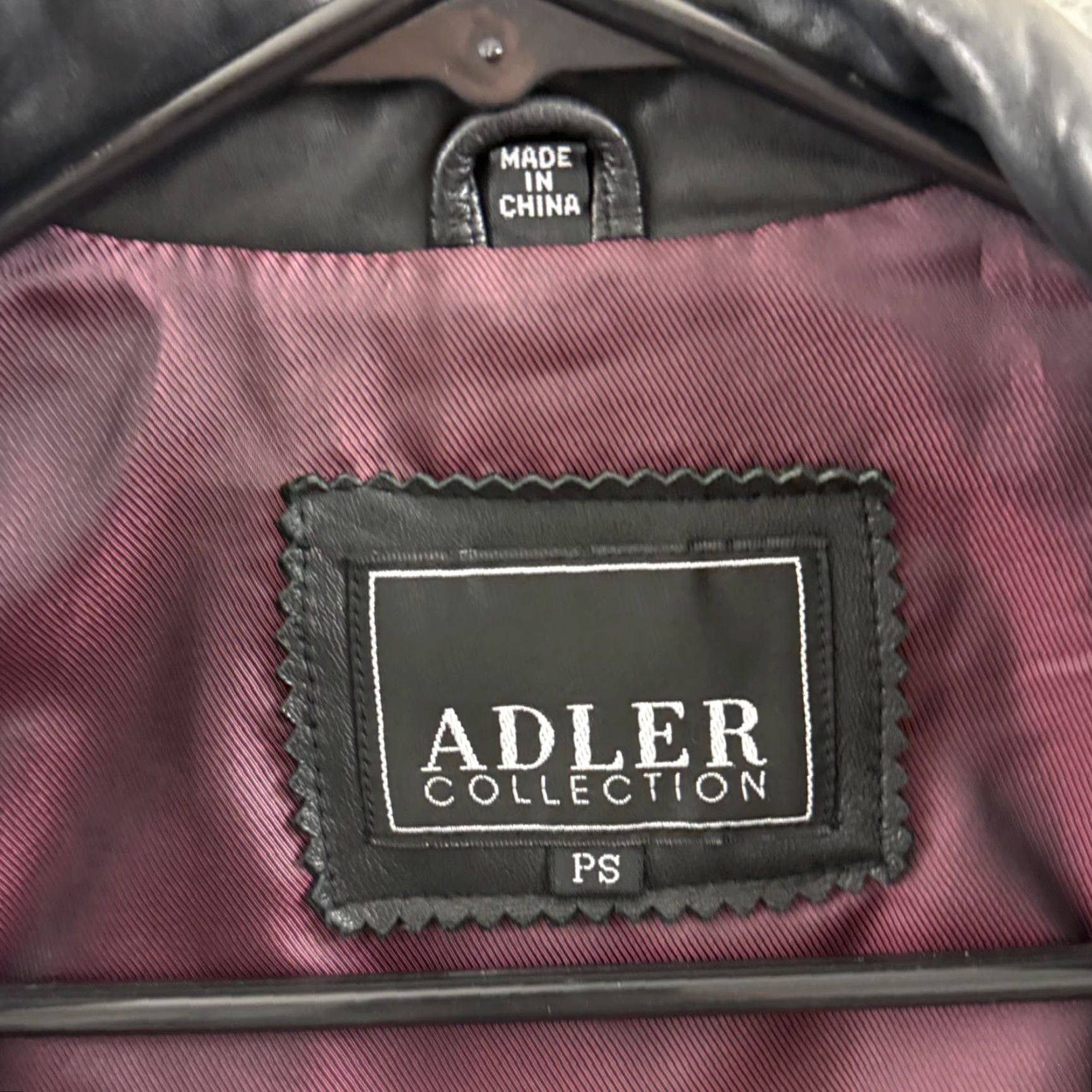 Skin VINTAGE Adler Collection Women's Small Petite Black Lamb Skin Leather Moto Biker Jacket Size S / US 4 / IT 40 - 7 Thumbnail