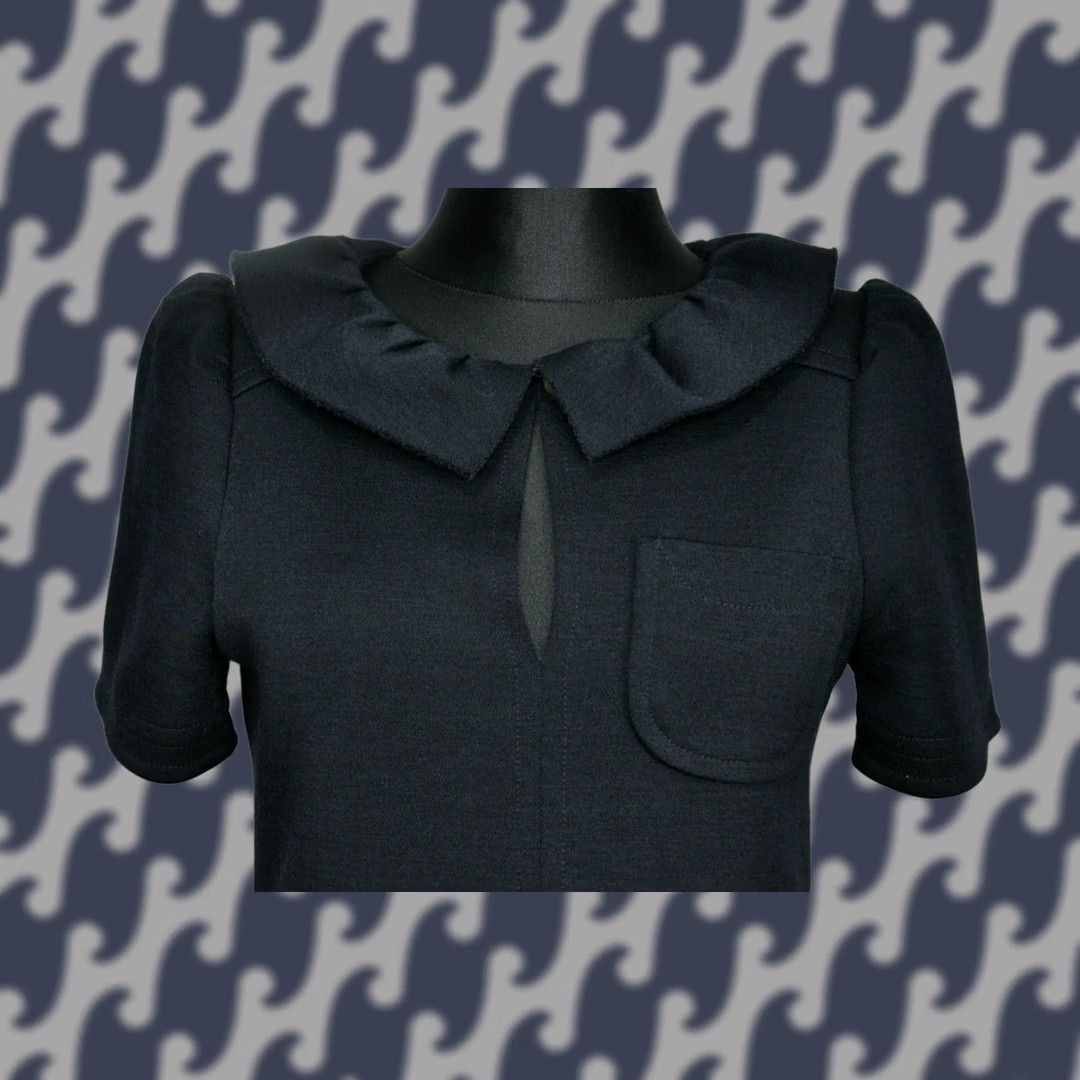 Marc by Marc Jacobs Marc by Marc Jacobs Wool Black Dress S Womens A-Line Knee Length 100% Wool 100% Genuine Black Short Sleeve Round Neck Vintage No Size S / US 4 / IT 40 - 1 Thumbnail