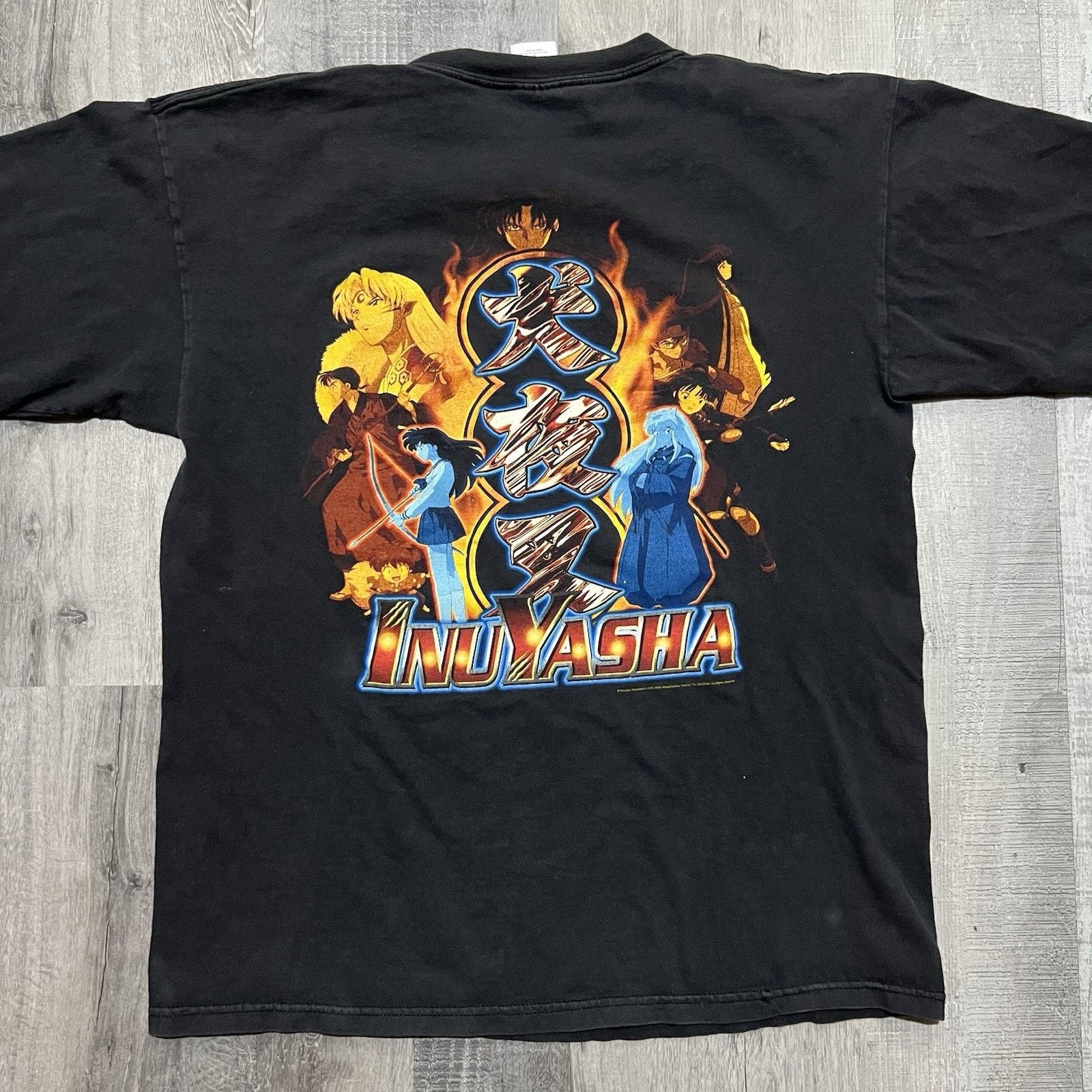 Gildan VTG Inuyasha Anime T Shirt Faded Black Japanese Manga Large Size US L / EU 52-54 / 3 - 1 Thumbnail