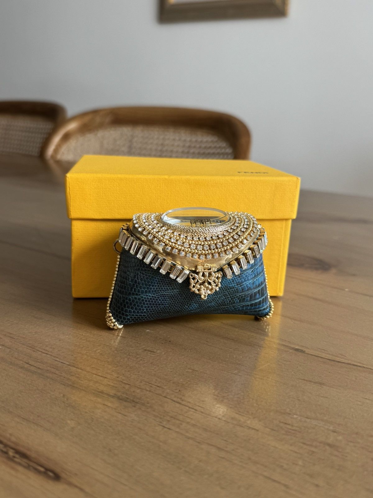 Fendi Vintage Fendi Mini Alligator Purse with Swarovski Crystals Size ONE SIZE - 1 Thumbnail
