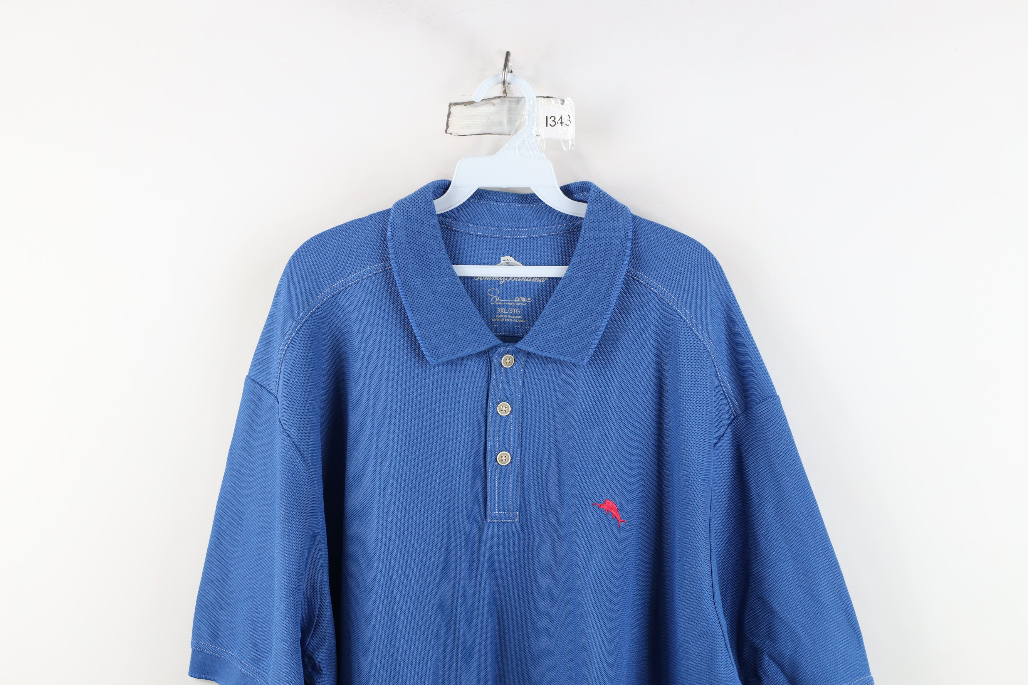 Tommy Bahama Tommy Baham Thermal Knit Collared Golf Polo Shirt Blue Size US XXL / EU 58 / 5 - 2 Thumbnail