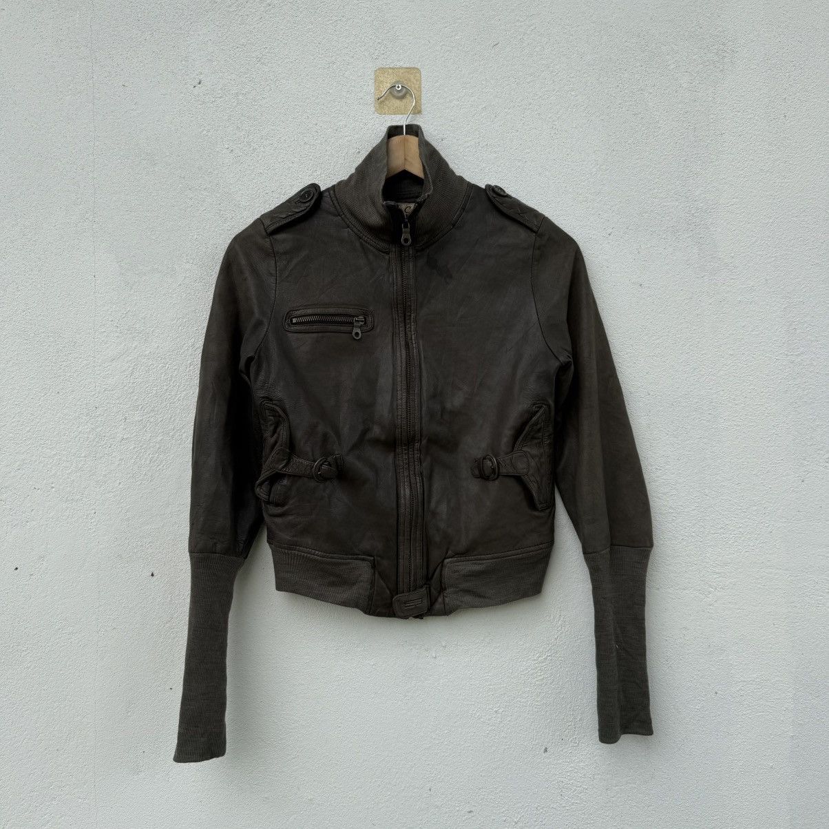 Share Spirit Homme Vintage Share Spirit Sheep Leather Punk Bondage Jacket Size US S / EU 44-46 / 1 - 1 Thumbnail
