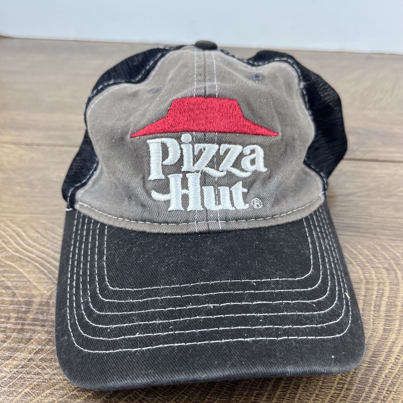 Other Pizza Hut Hat Pizza Hut Baseball Hat Gray Hat Adjustable Hat Size ONE SIZE - 4 Thumbnail