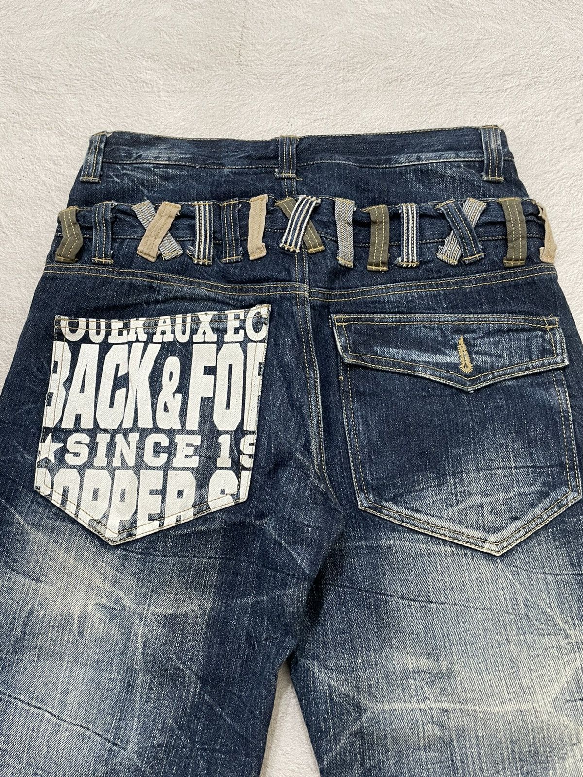 Japanese Brand 2000s Jorts Double Waist Faded Print Y2K Size US 29 - 8 Thumbnail