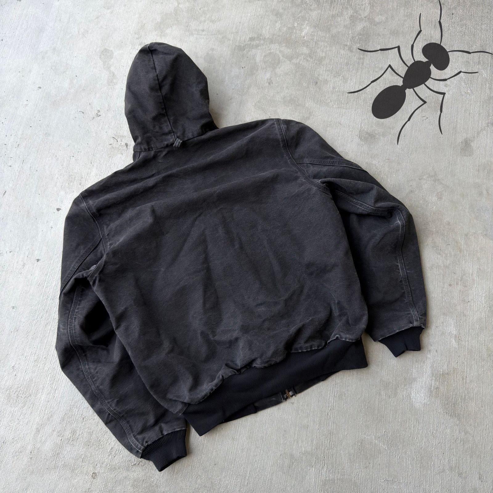 Carhartt × Vintage Carhartt JR115 black active hooded work wear jacket Size US L / EU 52-54 / 3 - 6 Thumbnail