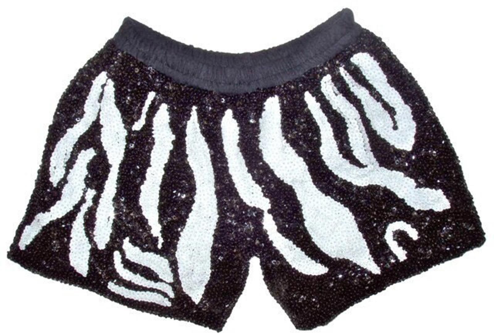 Designer Sequin Short ZEBRA Size 32" / US 10 / IT 46 - 1 Preview