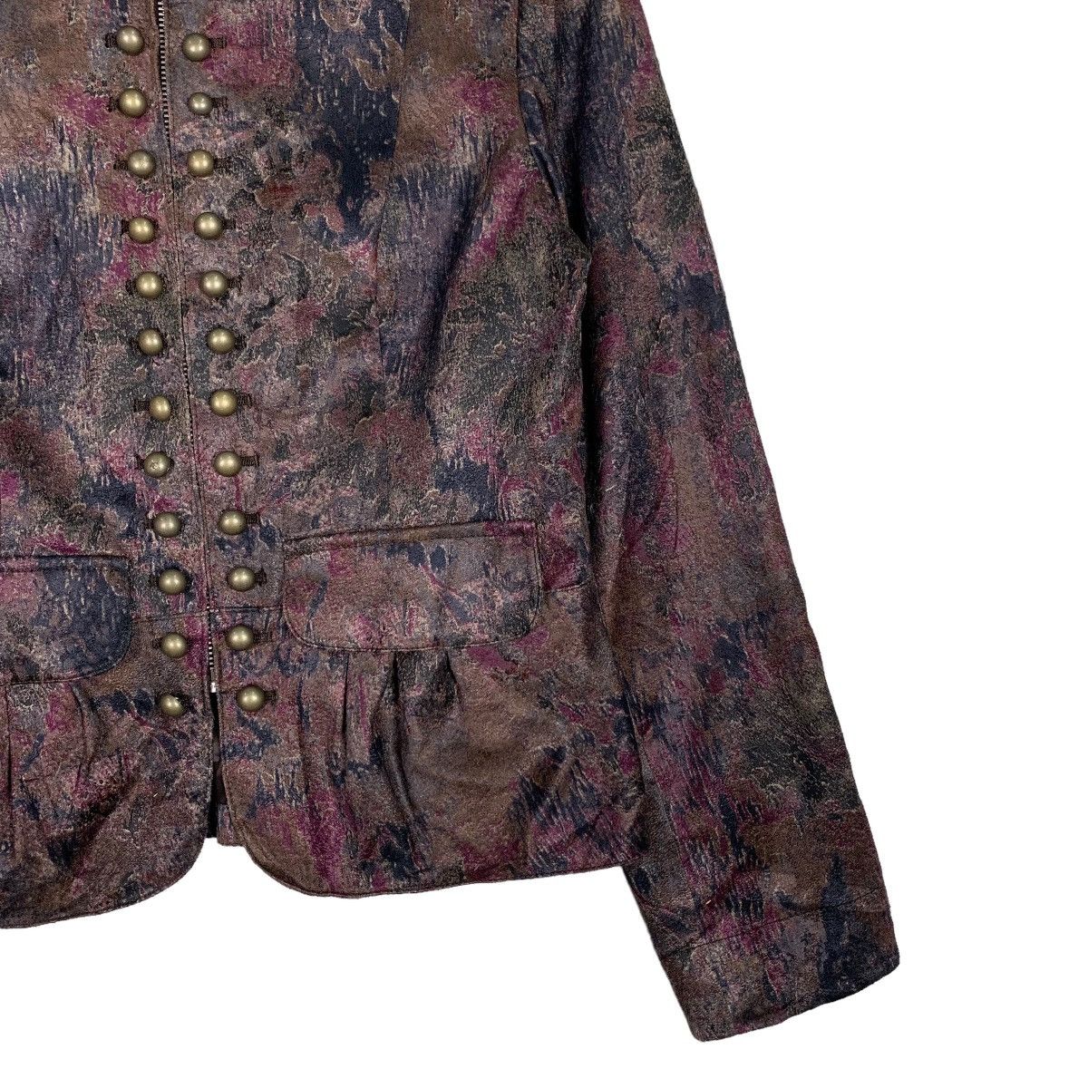 Japanese Brand MASQUERADE Fullprint Studded Zipper Jacket #0107-C6 Size S / US 4 / IT 40 - 5 Thumbnail