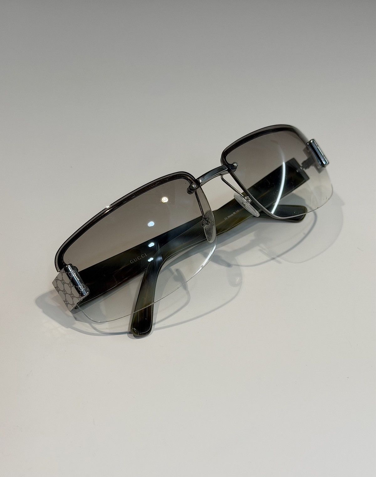 Gucci × Tom Ford × Vintage GUCCI GG Monogram Rimless Sunglasses GG