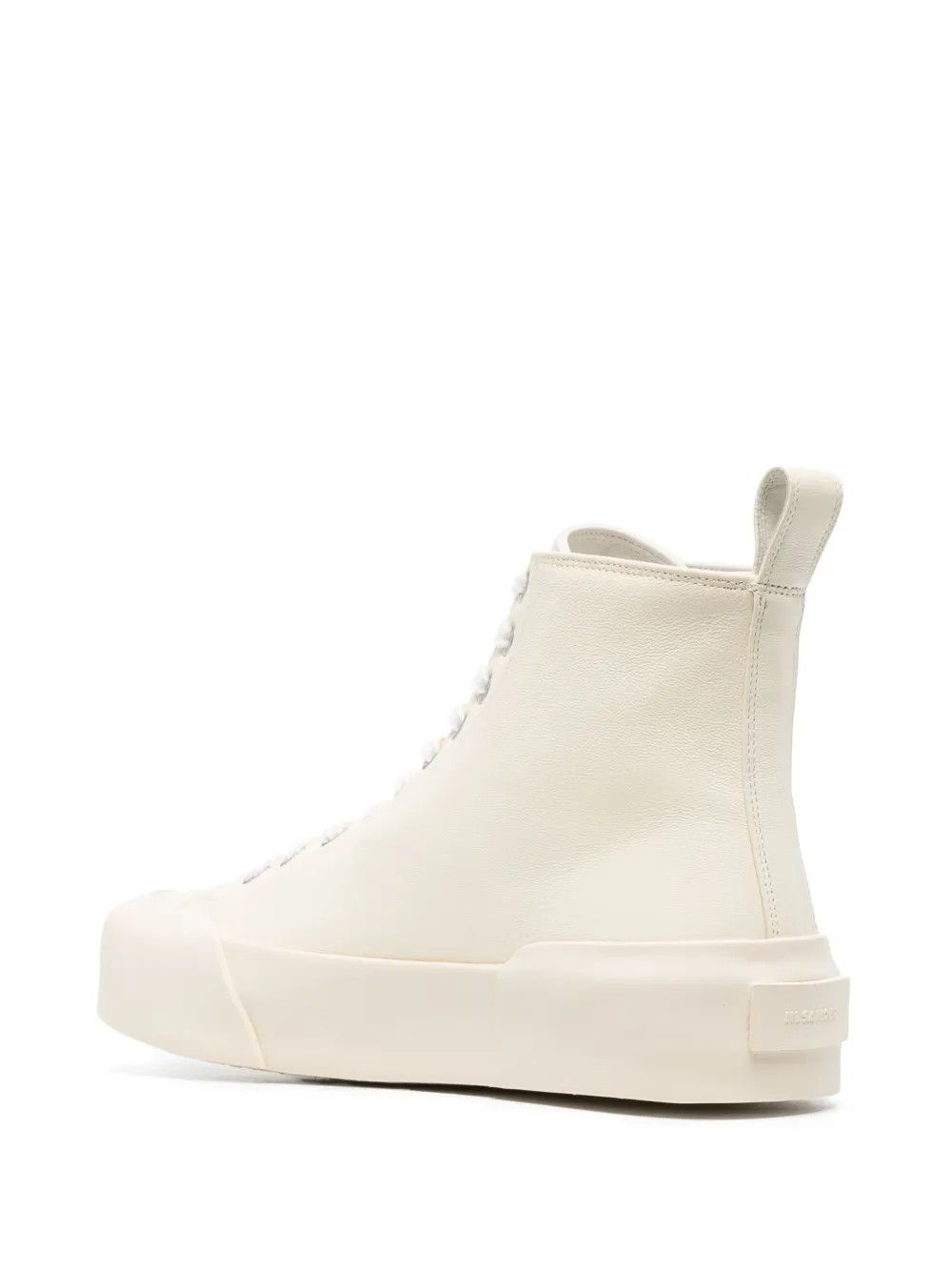 Jil Sander o1y1025 Hi-Top Sneakers in Cream Size US 5 / IT 35 - 3 Thumbnail