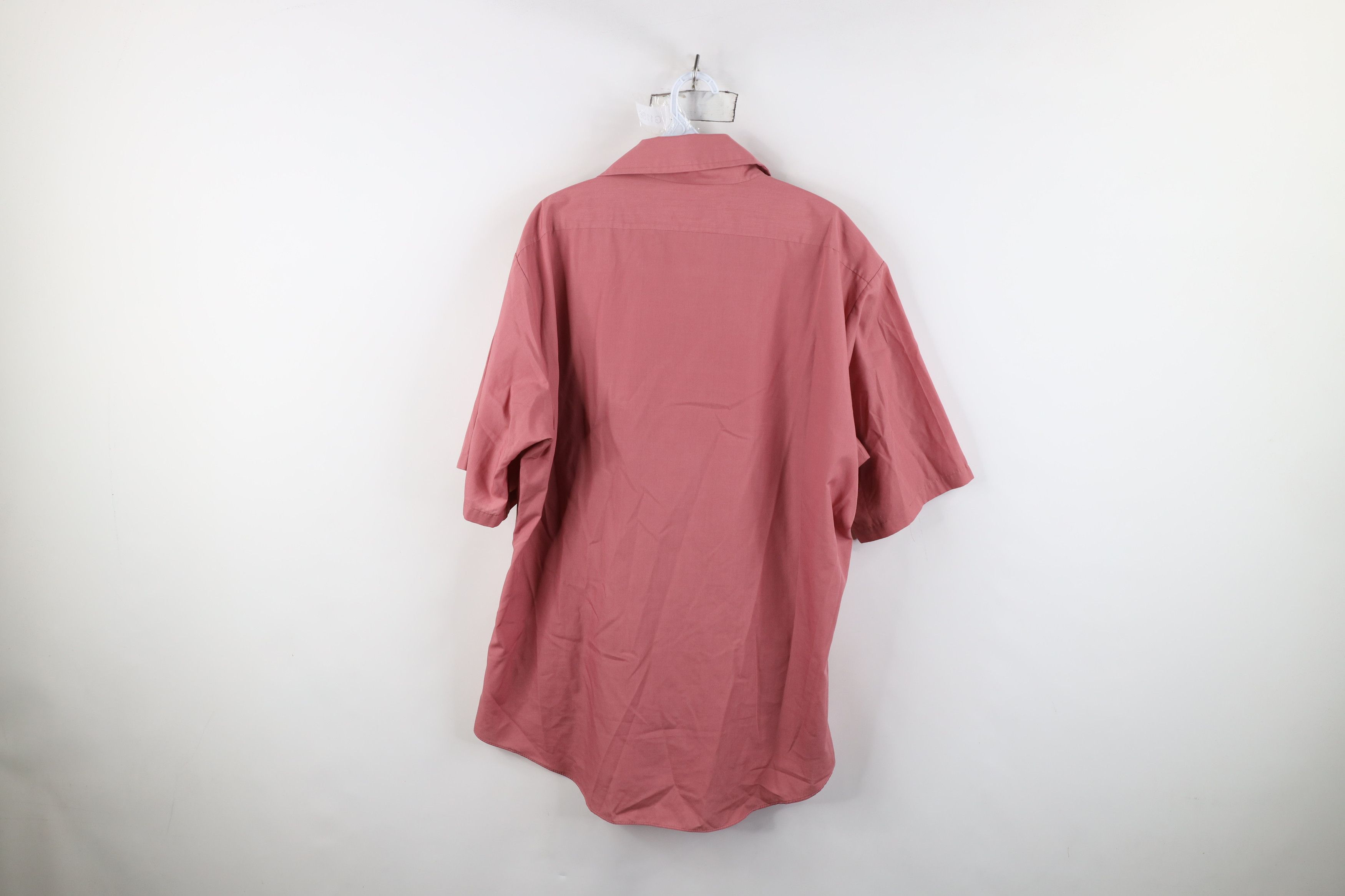 Vintage Vintage 70s Streetwear Collar Short Sleeve Button Shirt Pink Size US XL / EU 56 / 4 - 9 Thumbnail