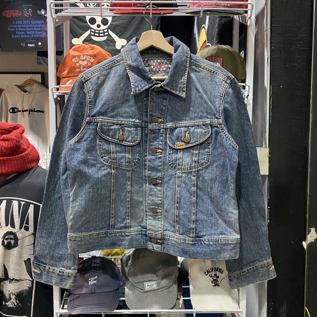 Lee × Vintage Vintage Lee Denim Light Blue 80s 90s Jeans Rider Jacket Size US M / EU 48-50 / 2 - 1 Thumbnail