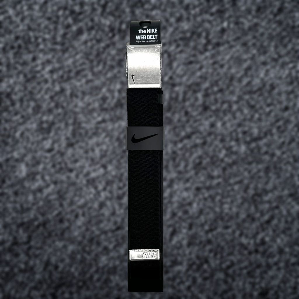 Nike Nike Golf Belt Mens One Size Up To 42” Black Adjustable Web Buckle Size ONE SIZE - 1 Thumbnail