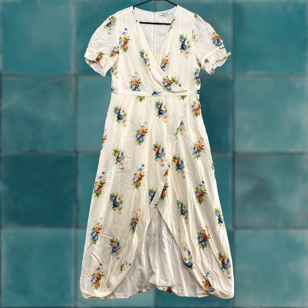 Madewell Madewell Faux Wrap Maxi Dress Womens 14 Floral Ruffle Sleeve Viscose Bohemian Professional rewording not allowed Size XL / US 12-14 / IT 48-50 - 1 Thumbnail