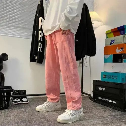 Other Classic Style Pink Straight Denim Trousers Size US 30 / EU 46 - 1 Thumbnail