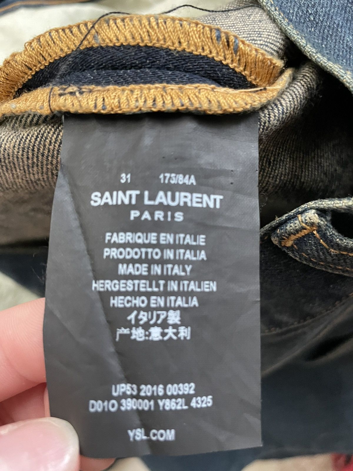 Yves Saint Laurent YSL D02 M/SK- LW denim jeans (about $850 retail) Size US 31 - 7 Thumbnail