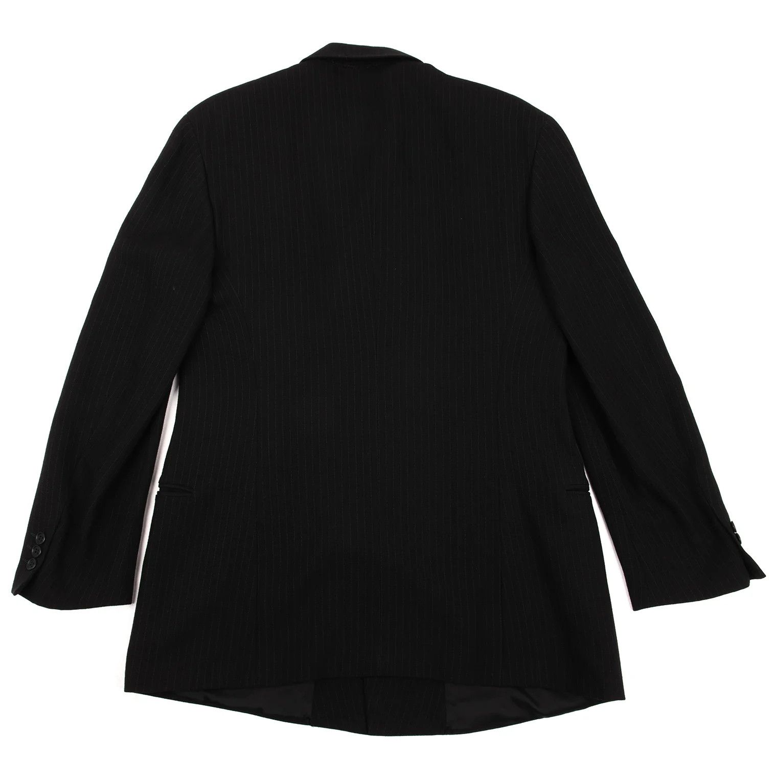 Emporio Armani Pinstripe Wool Double Jacket in Dark Navy Size 48 Size US M / EU 48-50 / 2 - 12 Thumbnail