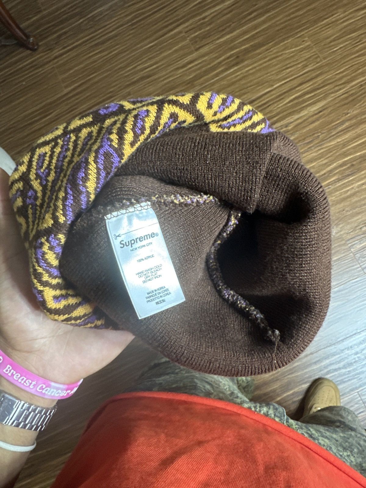 Supreme Supreme funk spellout beanie in orange/purple Size ONE SIZE - 2 Thumbnail