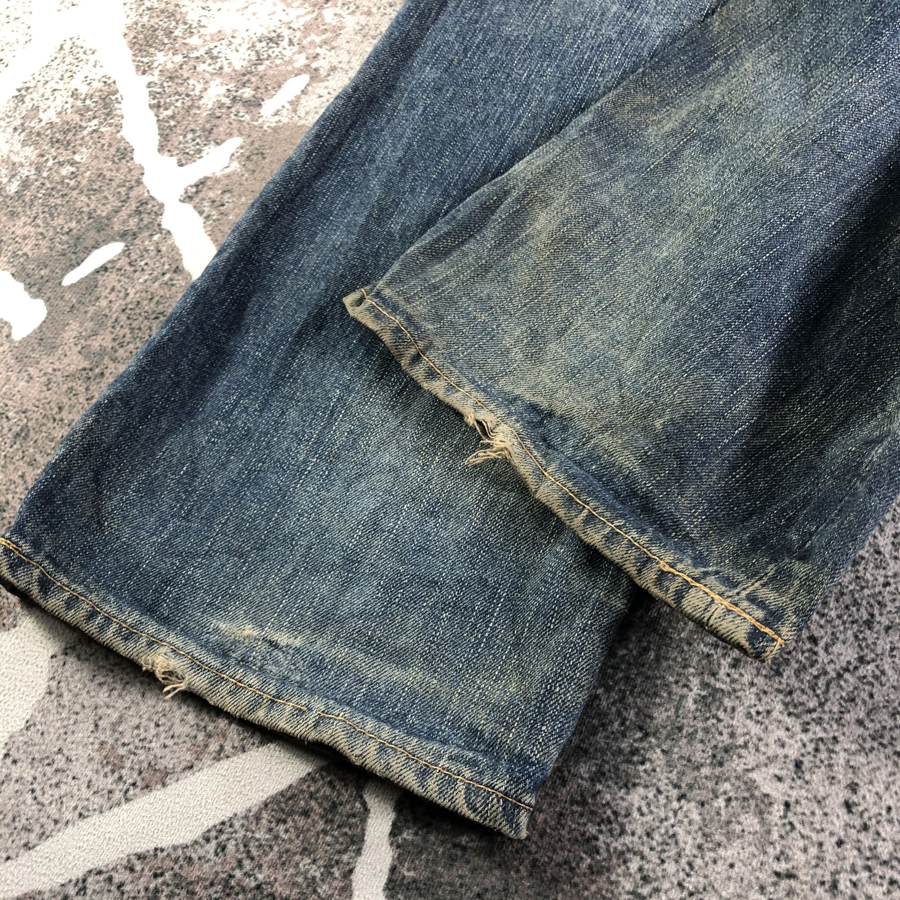 Japanese Brand Vintage Radial Jeans Rusty Wash Denim KJ3139 Size US 34 / EU 50 - 6 Thumbnail