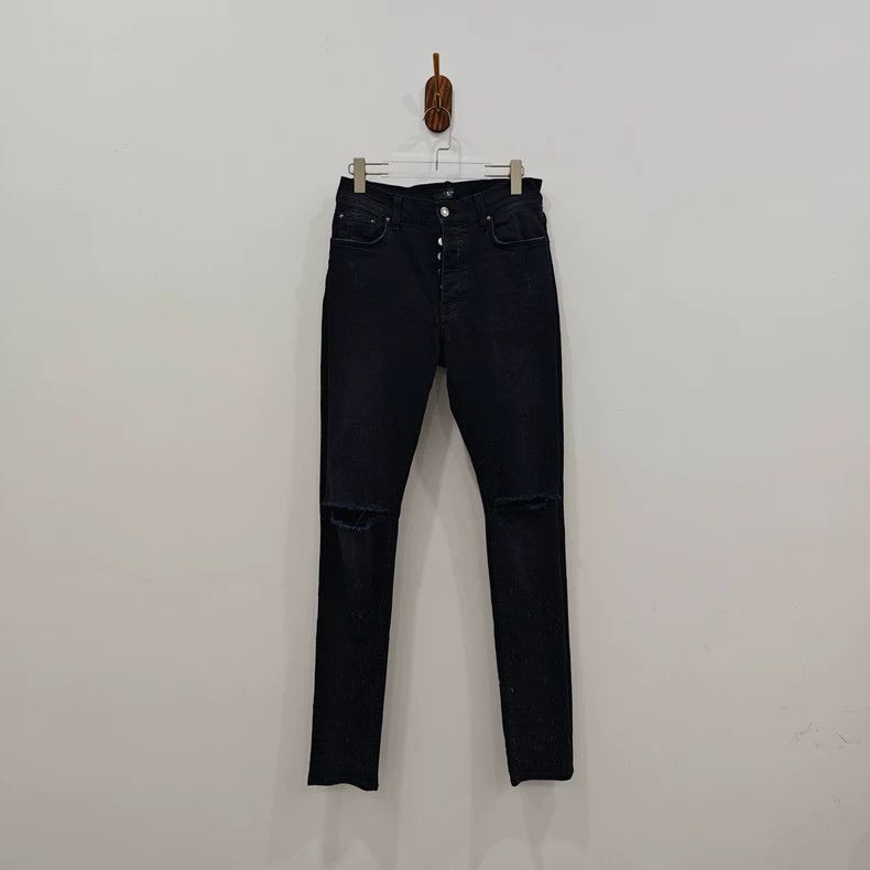 Amiri Amiri black distressed jeans Size US 32 / EU 48 - 1 Thumbnail